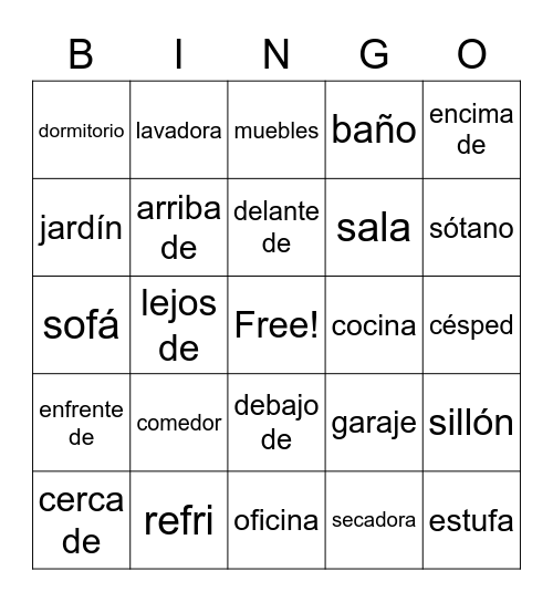 Lotería Bingo Card