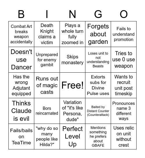 iateyourpie Three Houses Bingo Card