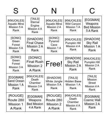 grandma Bingo Card