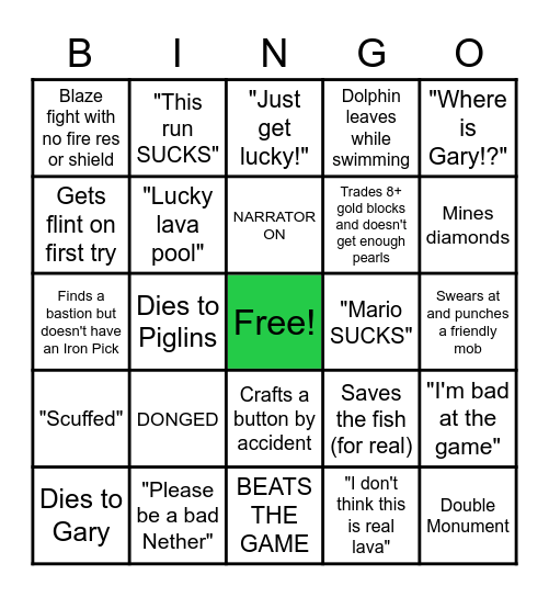 DOWSKY BINGO Card