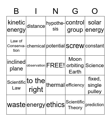 7th Grade Science Review    #3 ! ! ! Bingo Card