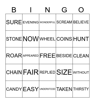 PALS MID YEAR SECOND GRADE Bingo Card