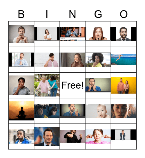 Adjectives Bingo Card