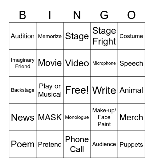 Never Have I Ever Bingo Card