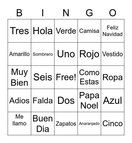 Review! Bingo Card