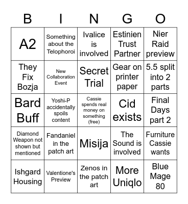 5.5 PART 1 Bingo Card