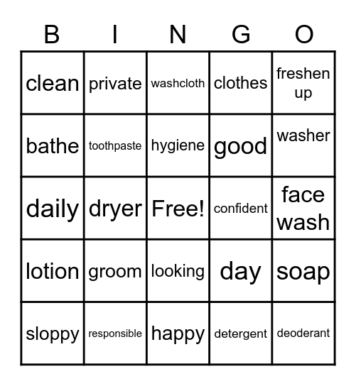 Looking Good, Feeling Good Bingo Card