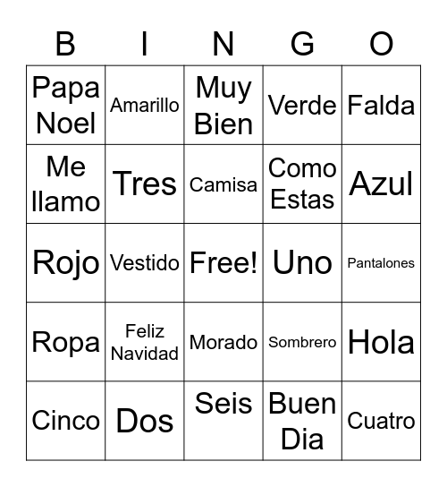 Review! Bingo Card