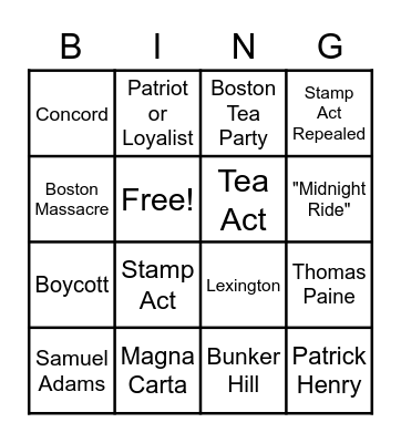 Easy Bingo Card