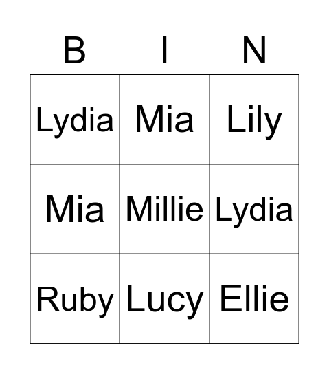 Birthday Bingo Card