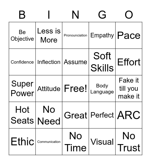 Day 2 Bingo Card