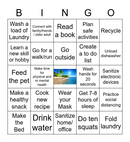 COVID PANDEMIC Bingo Card