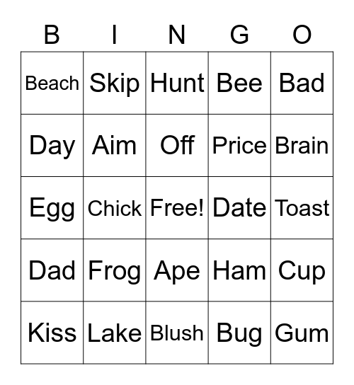 Blending BINGO Card