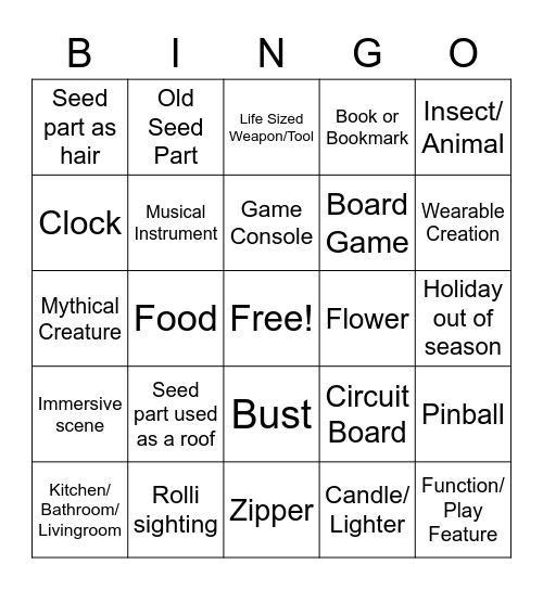 Iron Forge Bingo Card