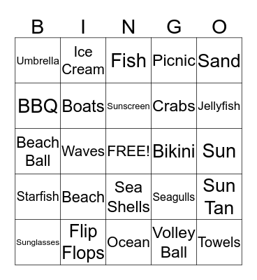 Horizon Bingo Card