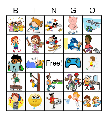 Los verbos Bingo Card