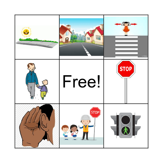 Pedestrian Safety Bingo Card