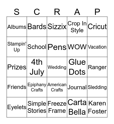 F.R.O.G Retreat Bingo Card