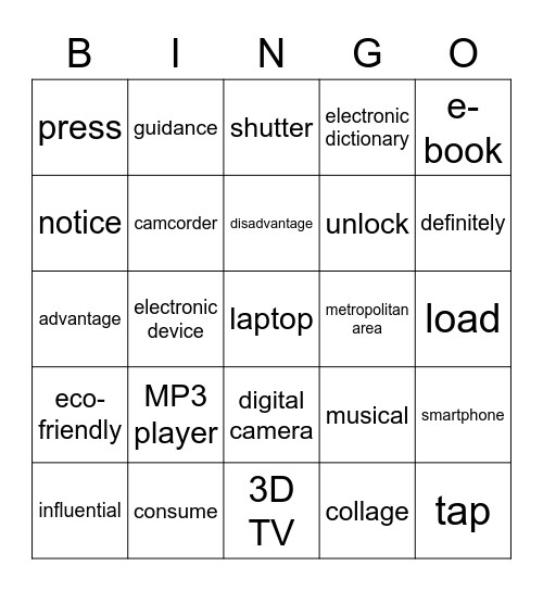 T6A U1&2 Bingo Card