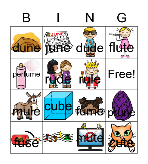 Long U_E Bingo Card