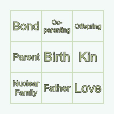 FAMILY BINGO Card