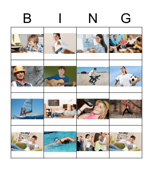 Hobbys Bingo Card