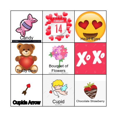 Happy Valentine's Day Bingo Card