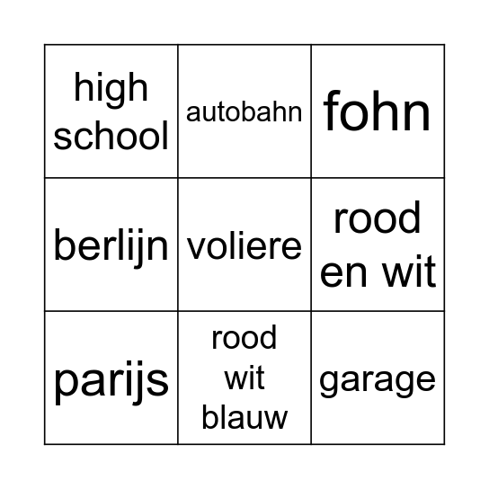 MVT Bingo Card