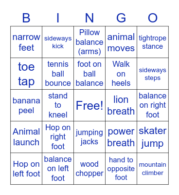 Ella Bingo Card