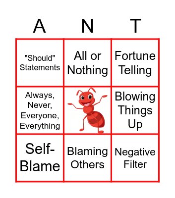 Naming your ANTs Bingo Card