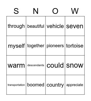 Bingo Card