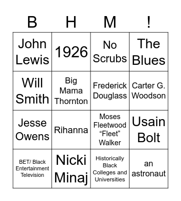 Black History Bingo #3 Bingo Card