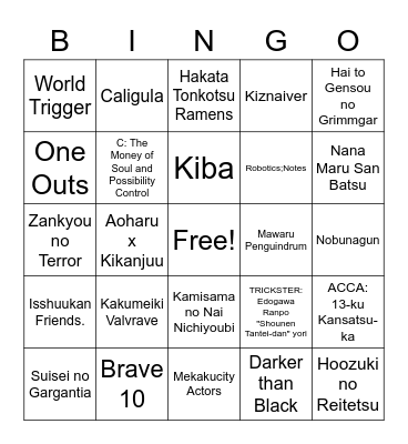 Monika's Anime (Hard Ver.) Bingo Card