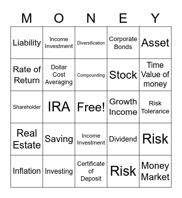 Investing Bingo Card