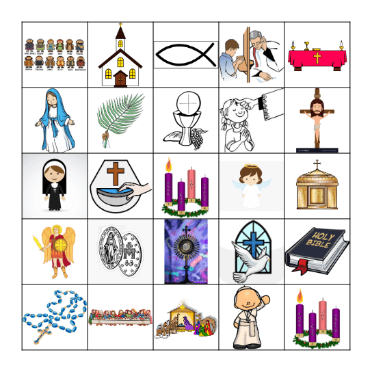 Catholic Bingo Card