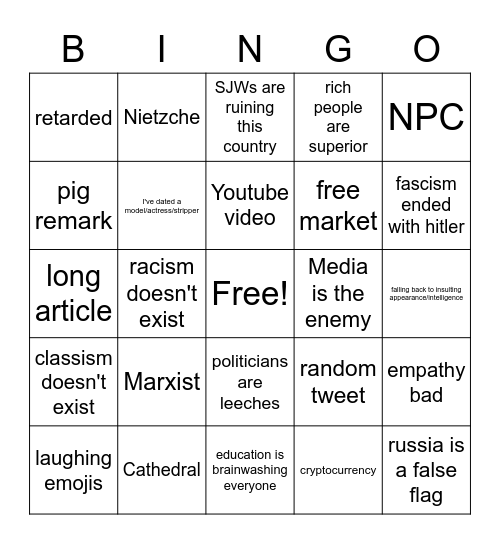 Zuzu Bingo Card