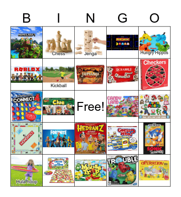 KKids Drive-In Bingo Card