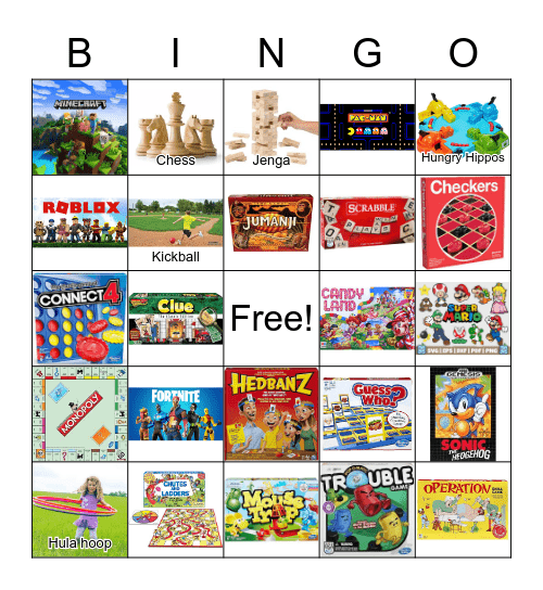 KKids Drive-In Bingo Card