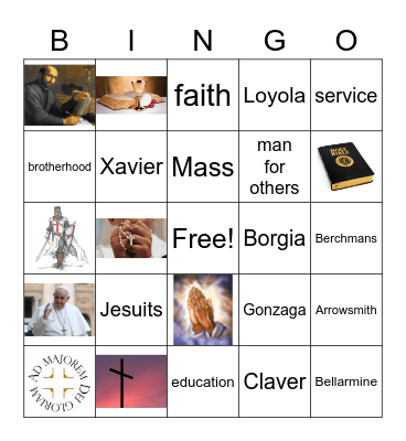 Catholic Schools Week Bingo Card