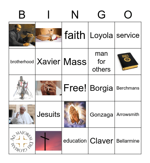 Catholic Schools Week Bingo Card