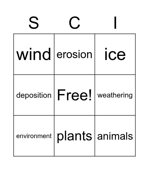 4.1 SCIence Bingo Card