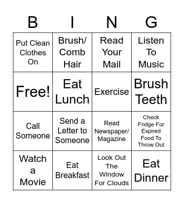 BINGO 1/27/21 Bingo Card