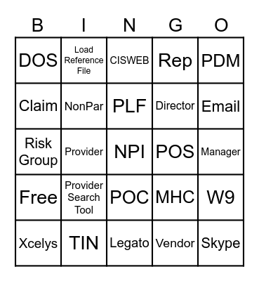PDM BINGO Card