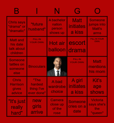 BACHELOR BINGO Card