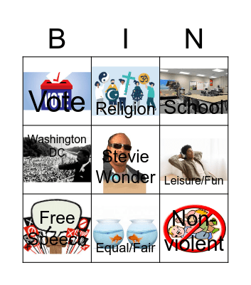 Human Rights Bingo Card