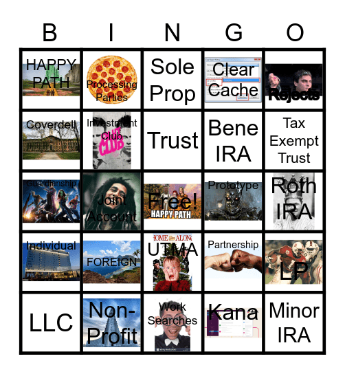 CAS BINGO Card