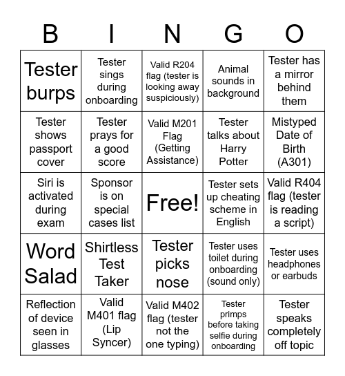 Duobingo - WPOW Bingo Card