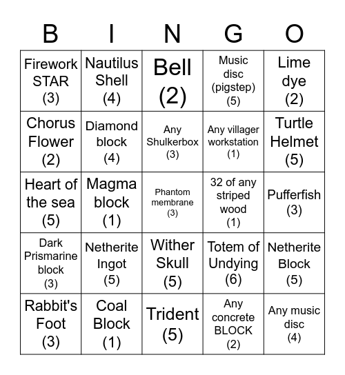 KarmaHearts Bingo Card