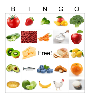 Vocabulary Bingo Card