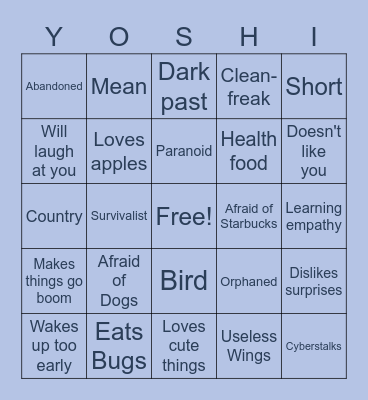 Kiyoshi Bingo Card